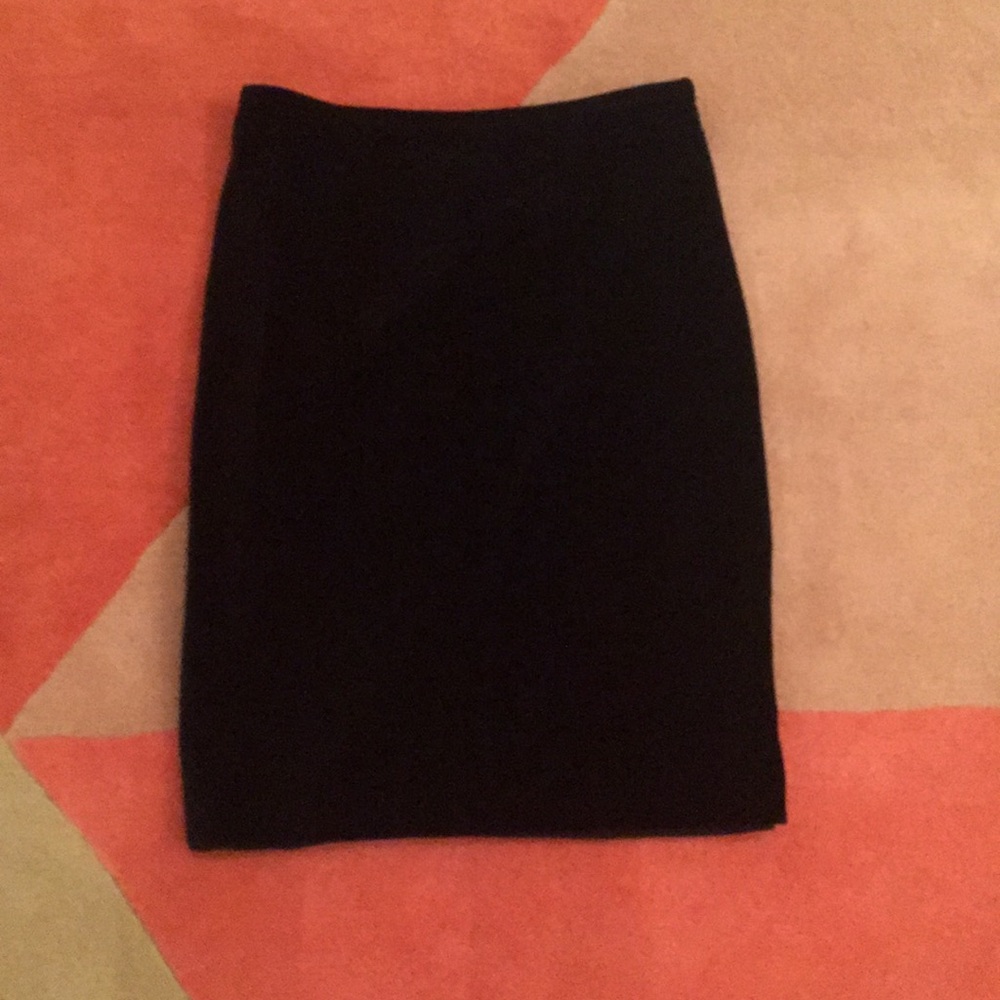 Ralph Lauren Black Velour Pencil Skirt